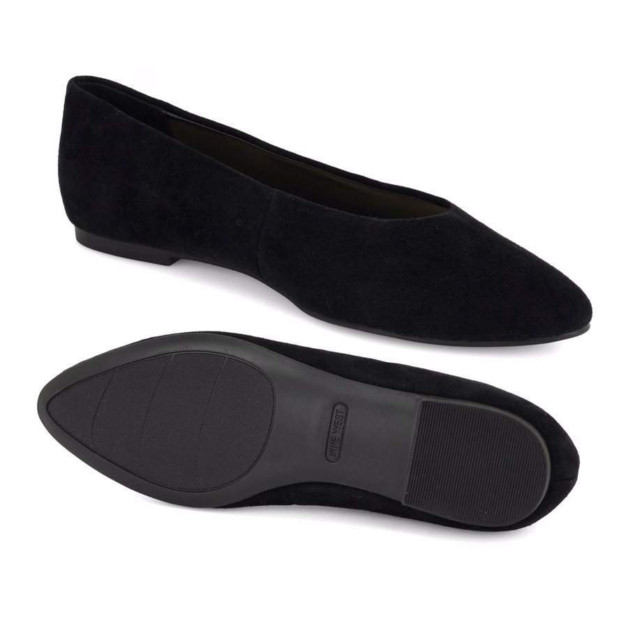 Valore Ballet Flats - Black Suede