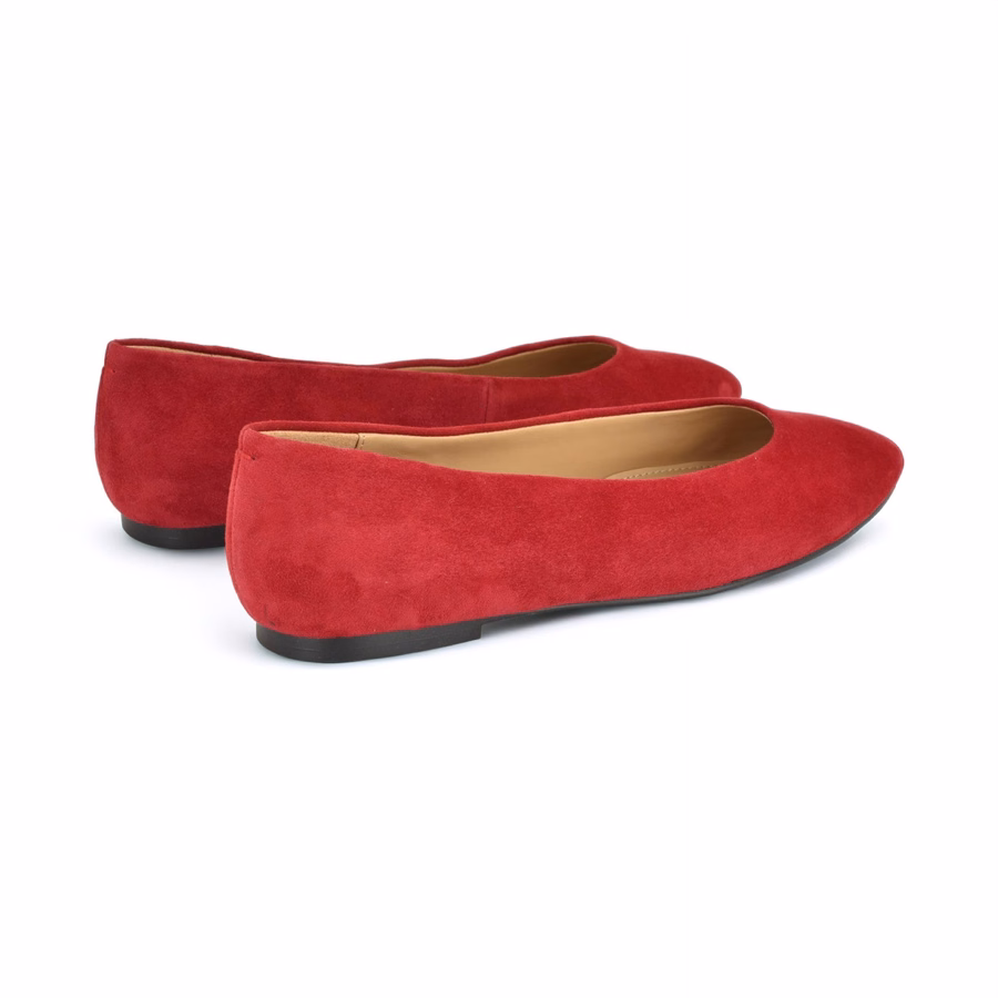 Valore Ballet Flats - Red Suede