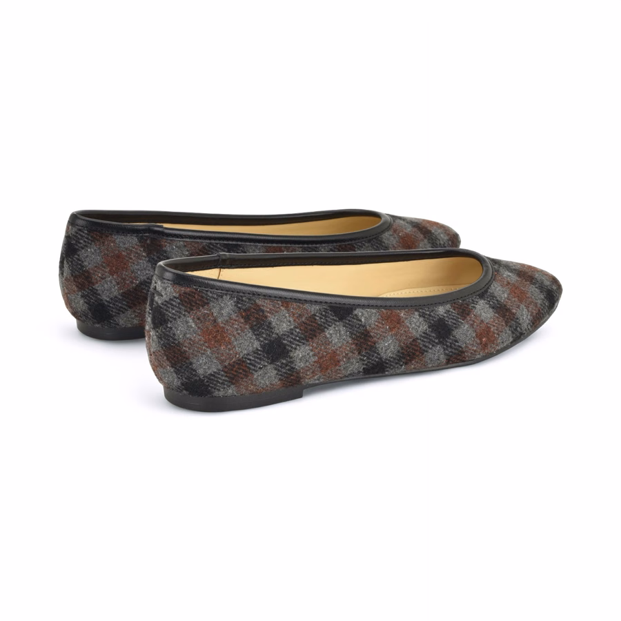Valore Ballet Flats - Grey Plaid Multi