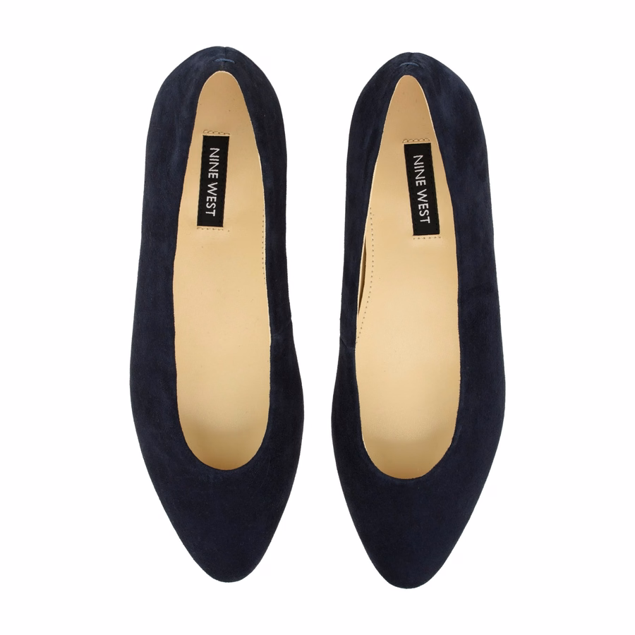 Valore Ballet Flats - Navy Suede