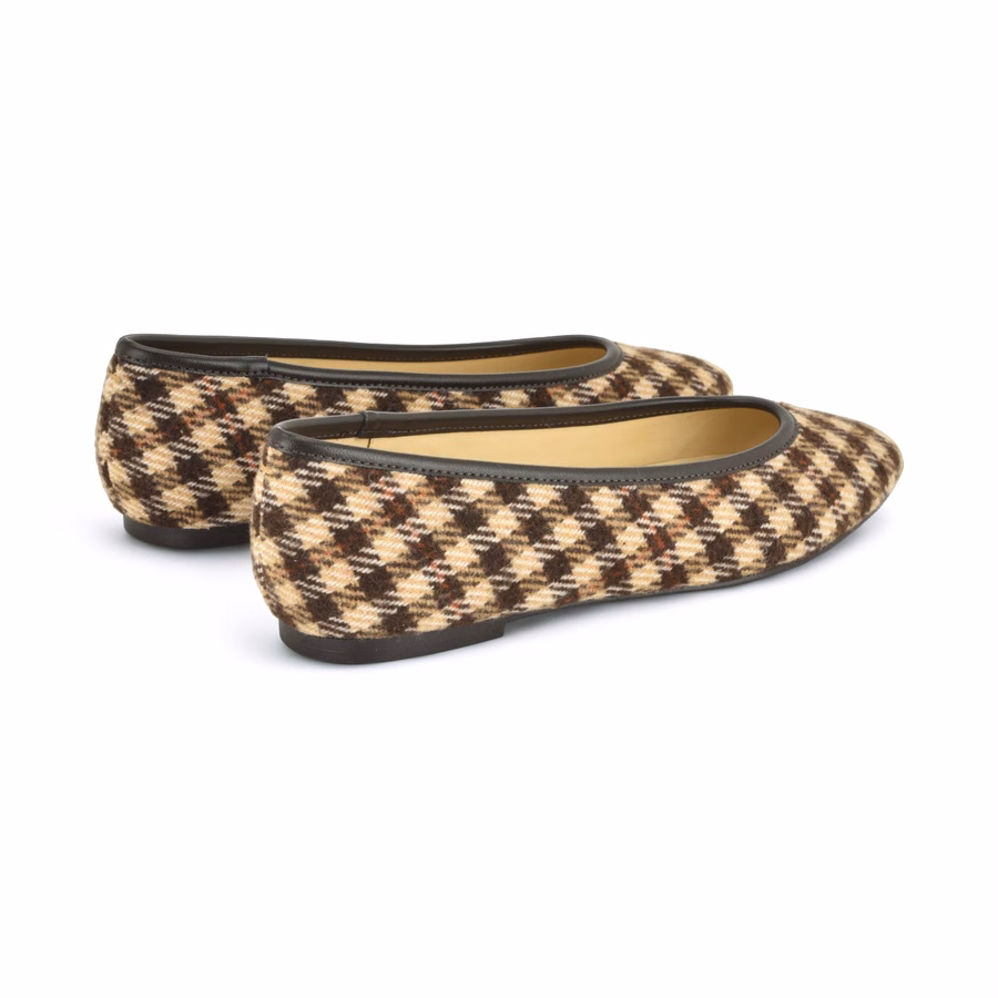 Valore Ballet Flats - Brown Plaid Multi