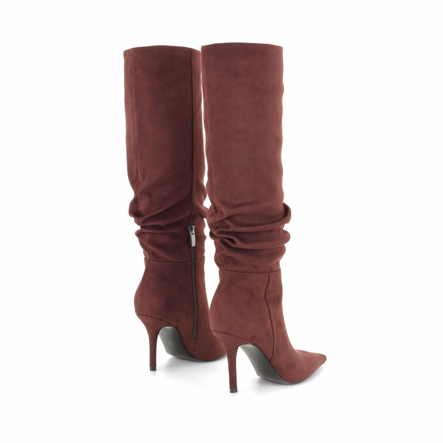 Giorah Slouch Boots - Dark Red