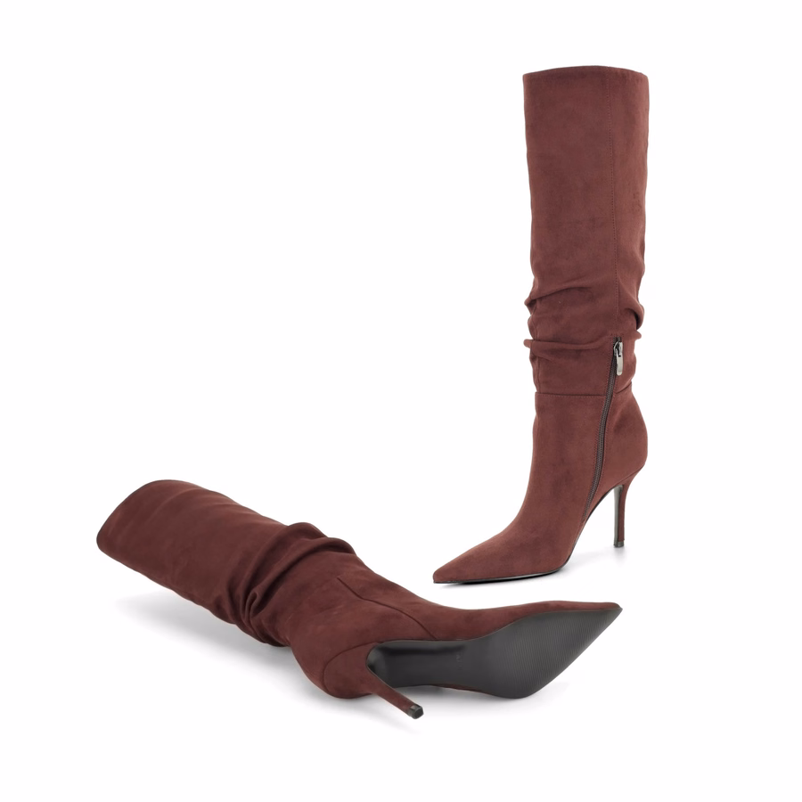Giorah Slouch Boots - Dark Red