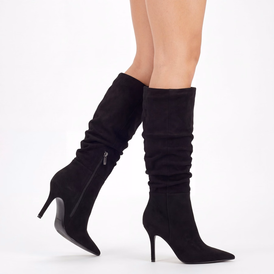 Giorah Slouch Boots - Dark Red