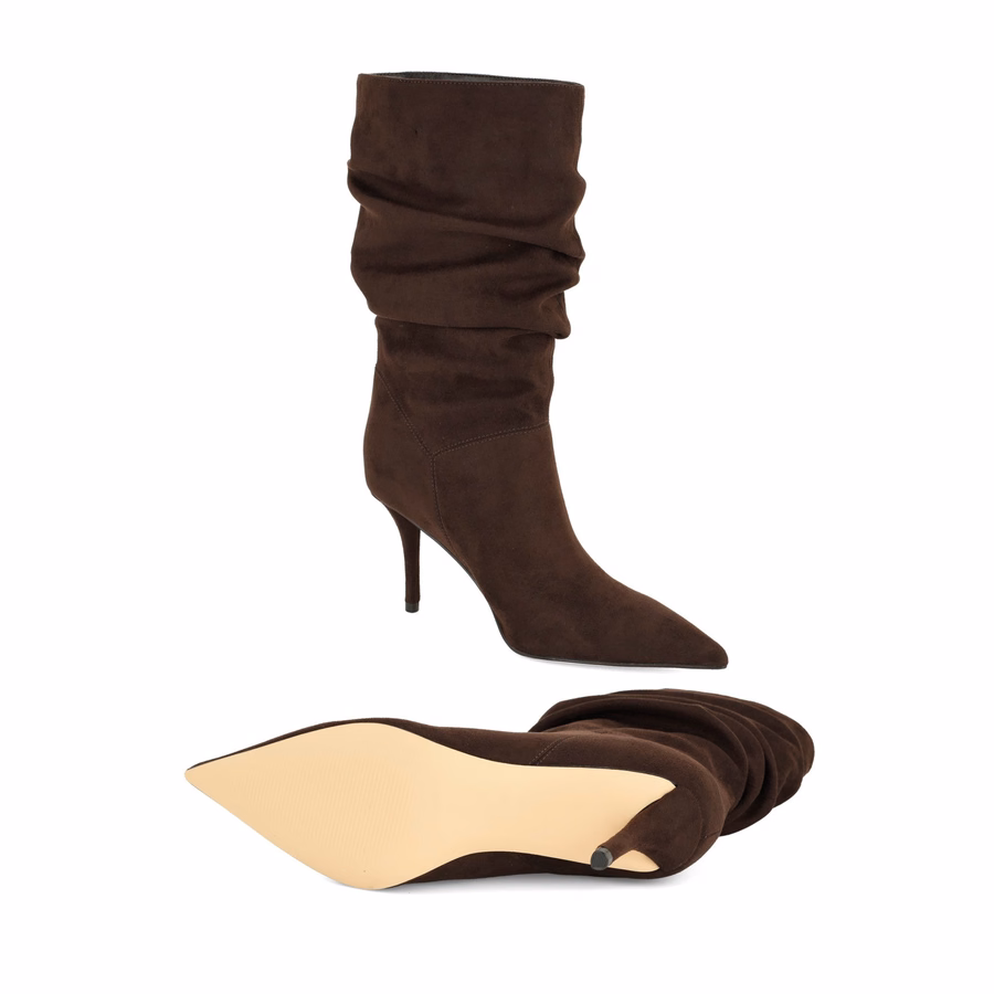 Murto Slouch Booties - Dark Brown