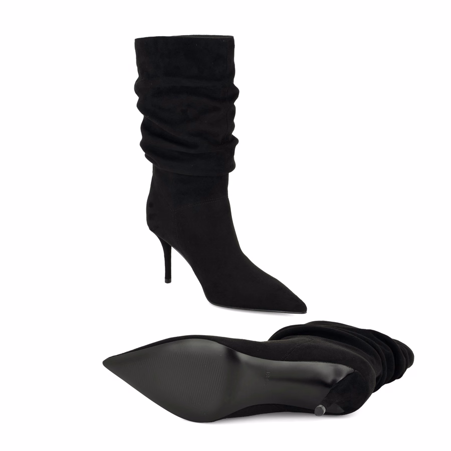 Murto Slouch Booties - Black