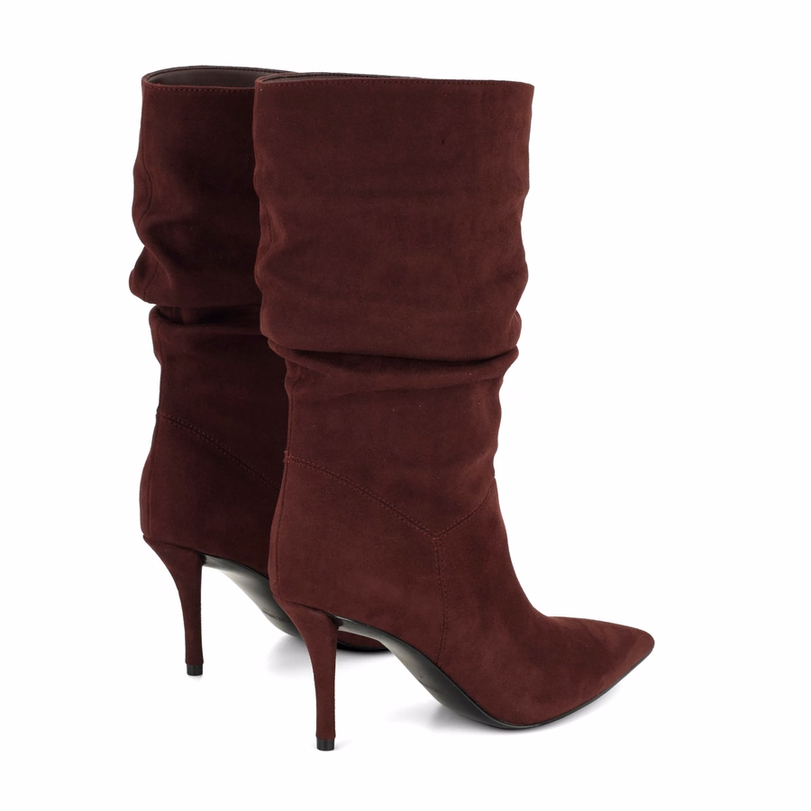 Murto Slouch Booties - Burgundy