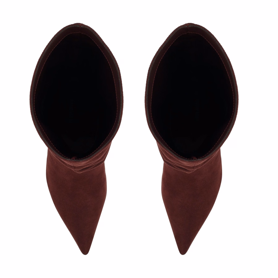 Murto Slouch Booties - Burgundy