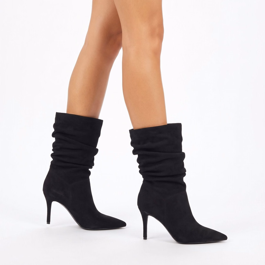 Murto Slouch Booties - Burgundy