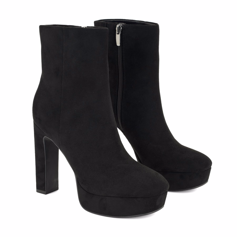 Danella Platform Booties - Black