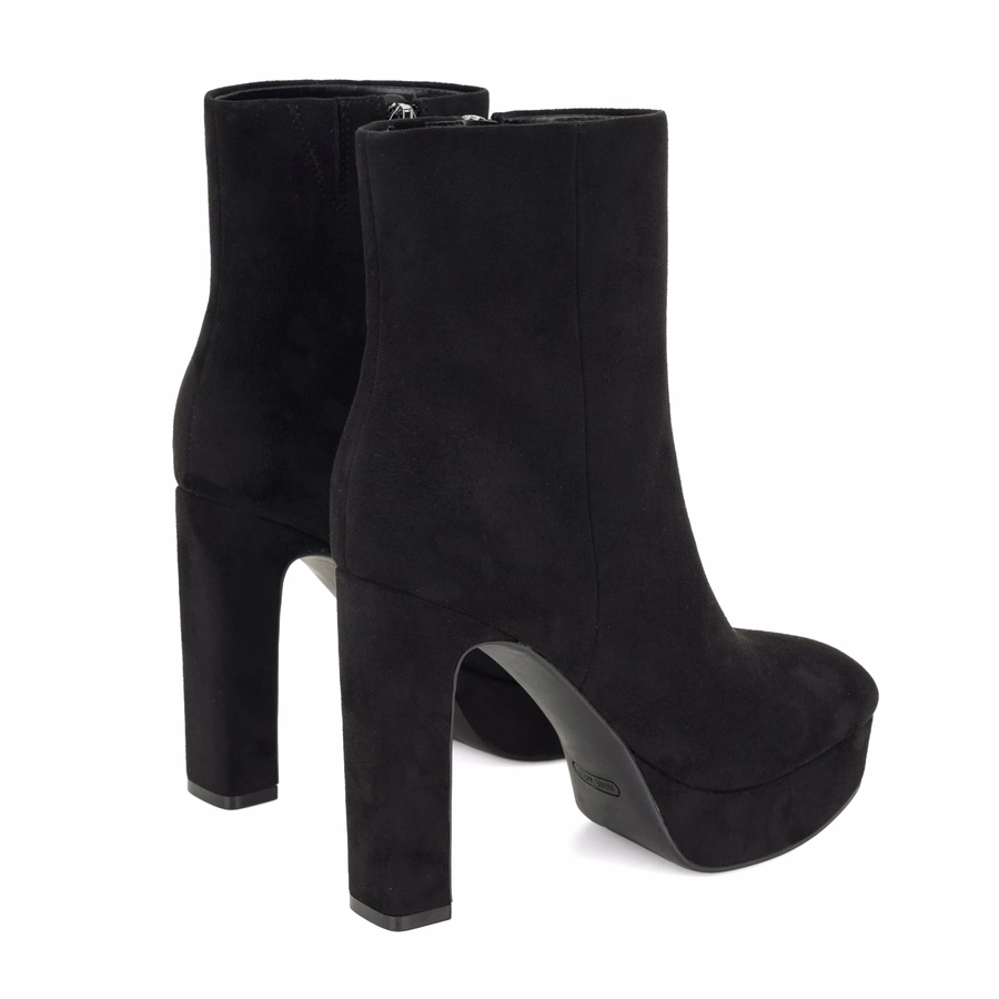 Danella Platform Booties - Black