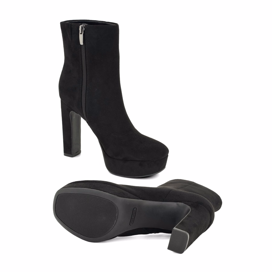 Danella Platform Booties - Black