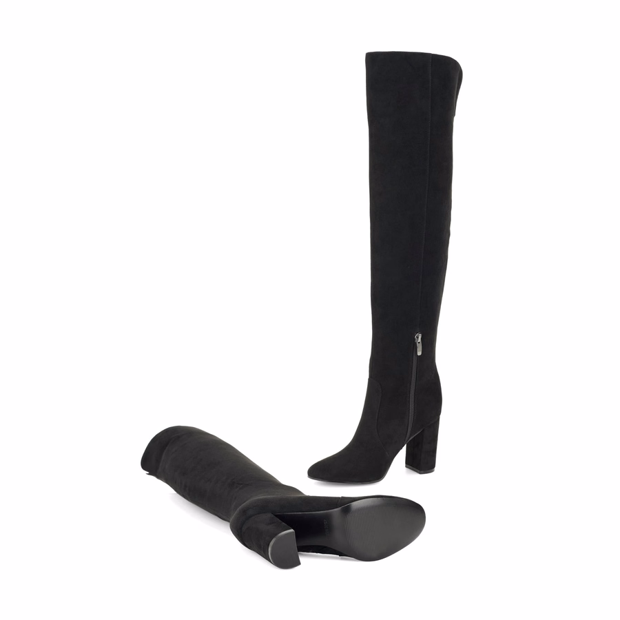 Deryn Over The Knee Boots - Black