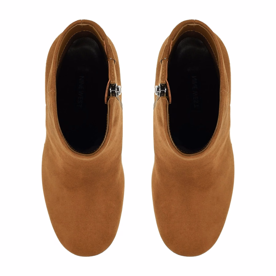 Danella Platform Booties - Light Brown