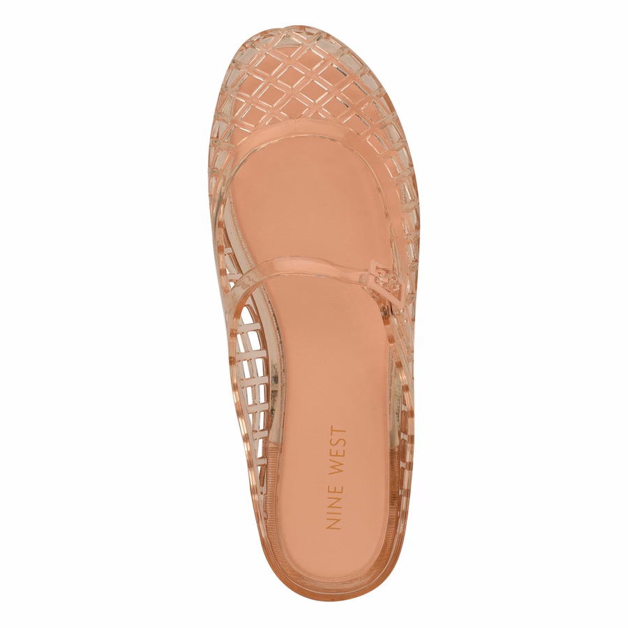 Yunny Jelly Mule Flats - Light Natural