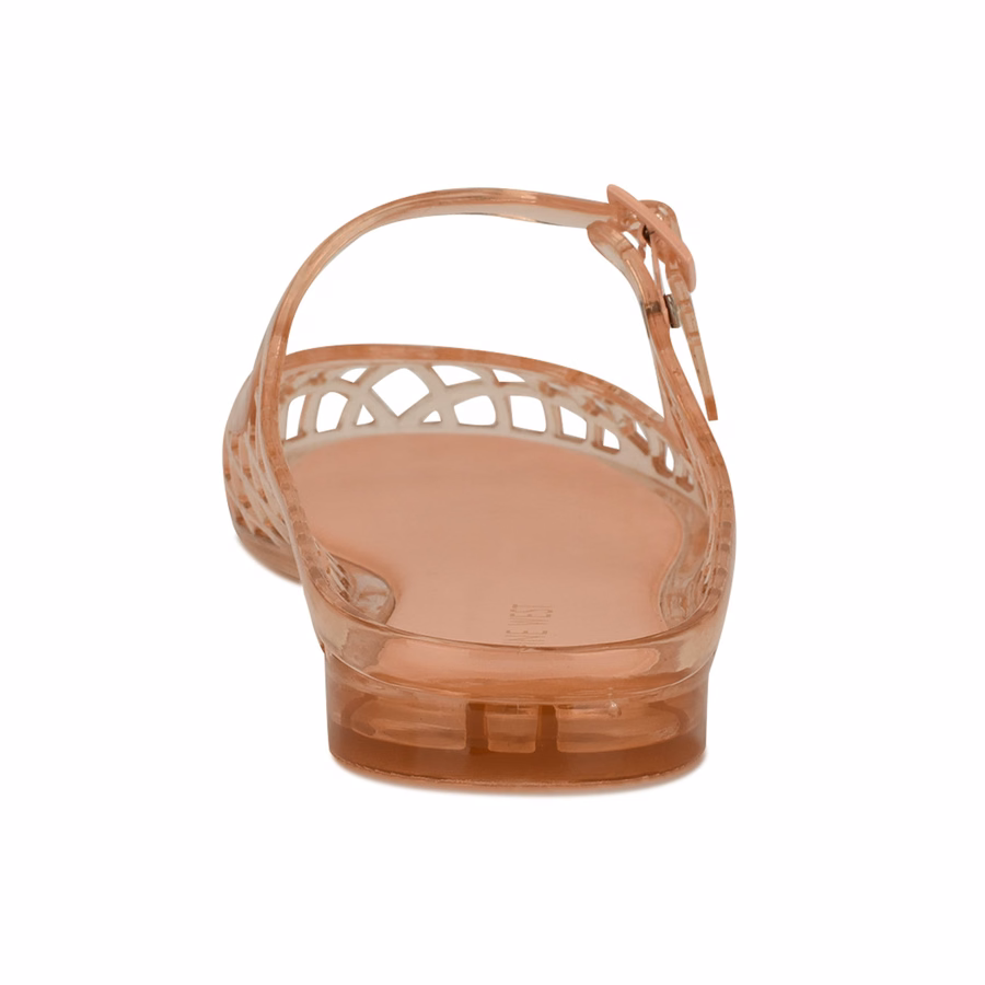 Yunny Jelly Mule Flats - Light Natural