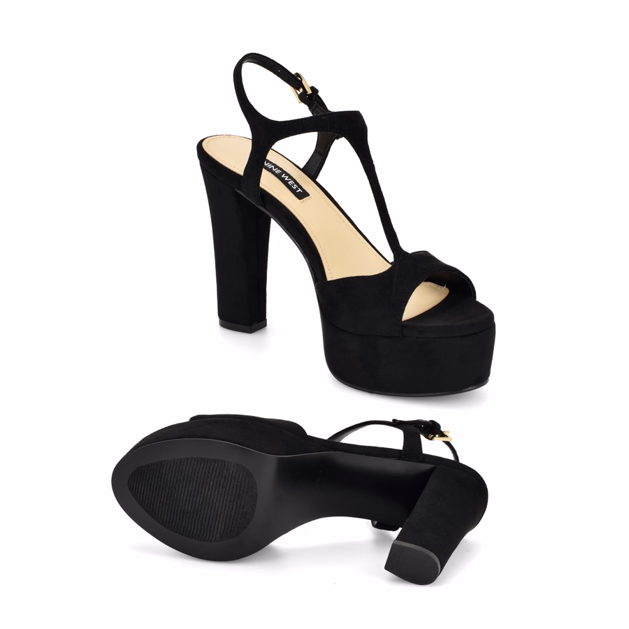 Naini Platform Sandals - Black