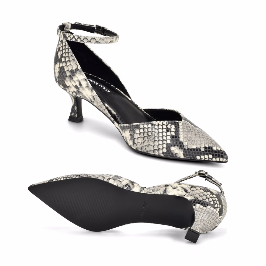 Kory Kitten Heel Pumps - Snake Print