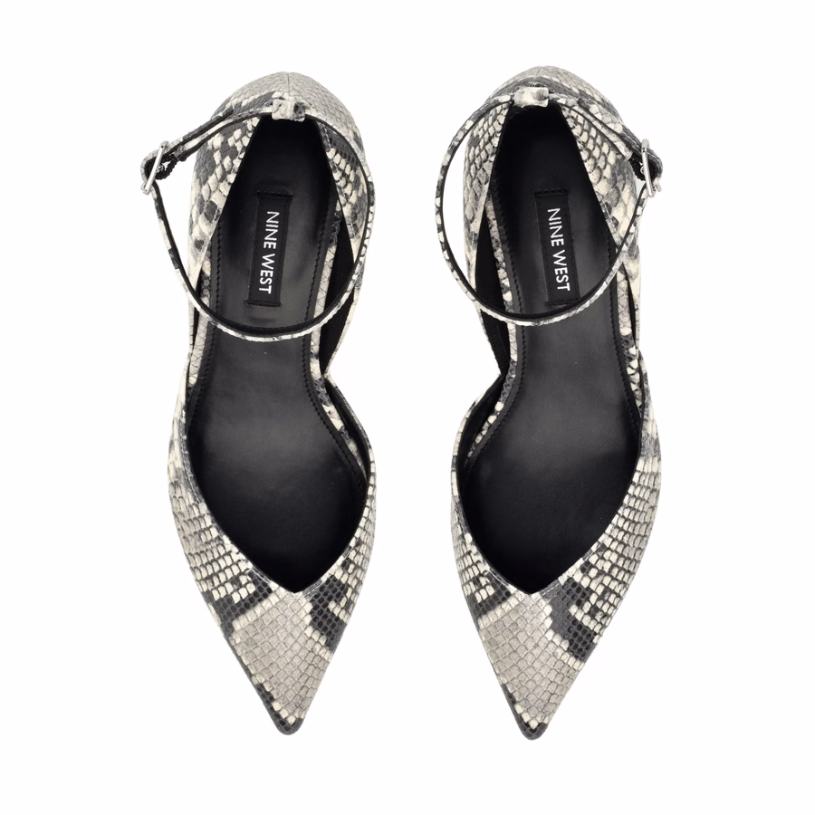 Kory Kitten Heel Pumps - Snake Print