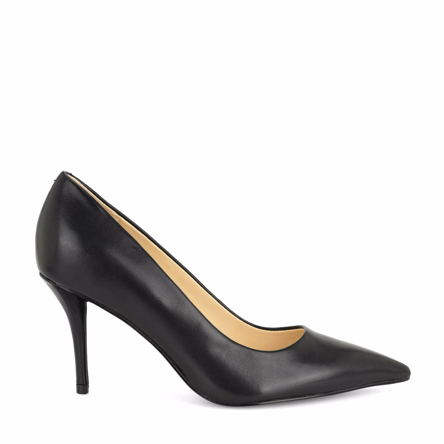 Merran Leather Pumps - Black Leather