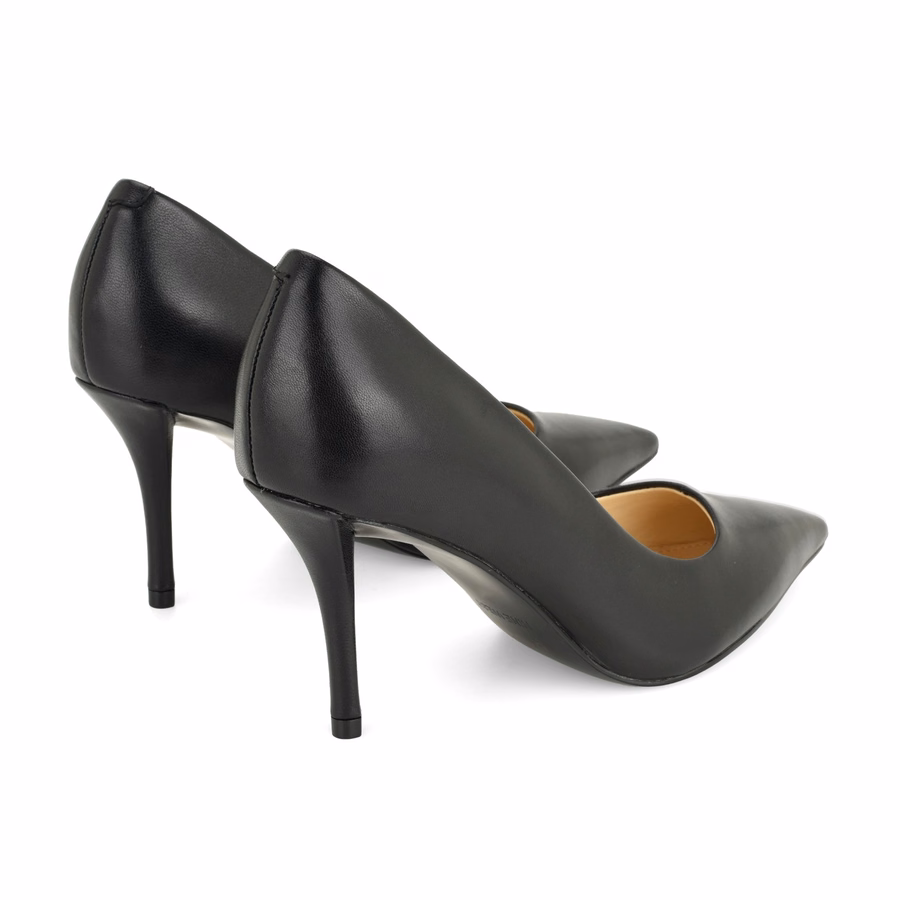 Merran Leather Pumps - Black Leather