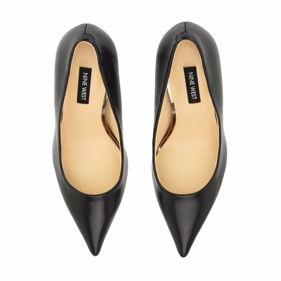 Merran Leather Pumps - Black Leather