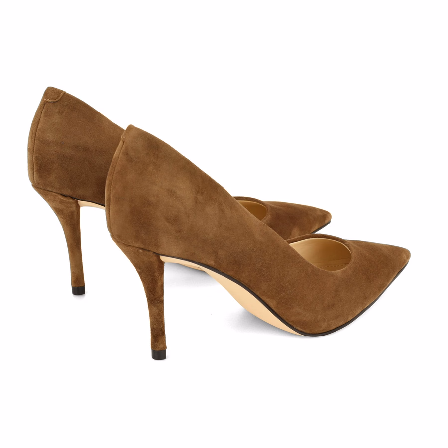 Merran Leather Pumps - Walnut Suede