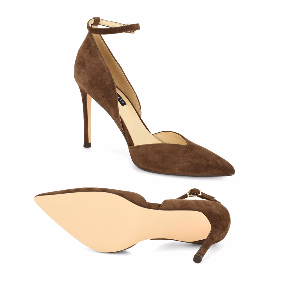 Frendy Leather Pumps - Brown Suede