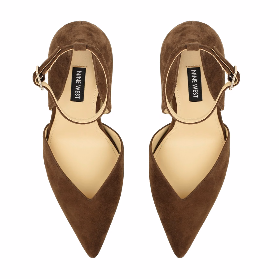 Frendy Leather Pumps - Brown Suede
