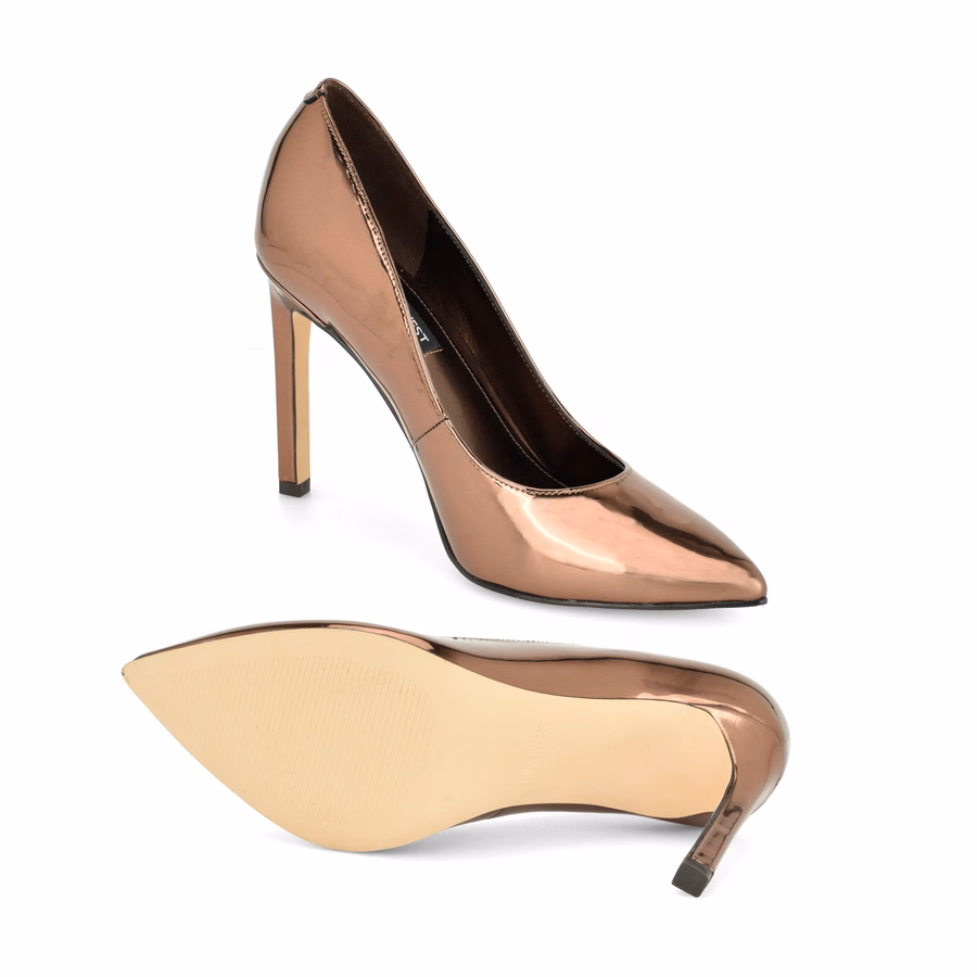 Tatiana Pointy Toe Pumps - Bronze