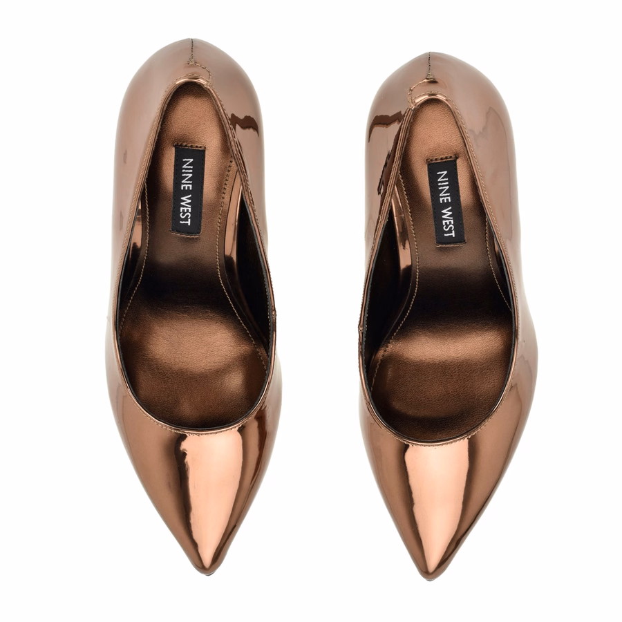 Tatiana Pointy Toe Pumps - Bronze