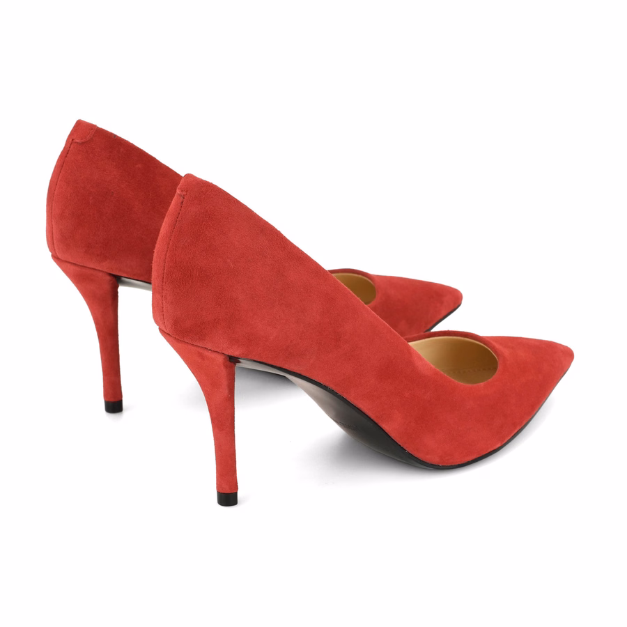 Merran Leather Pumps - Red Suede