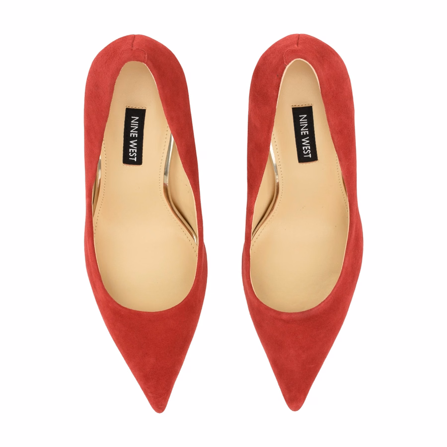 Merran Leather Pumps - Red Suede