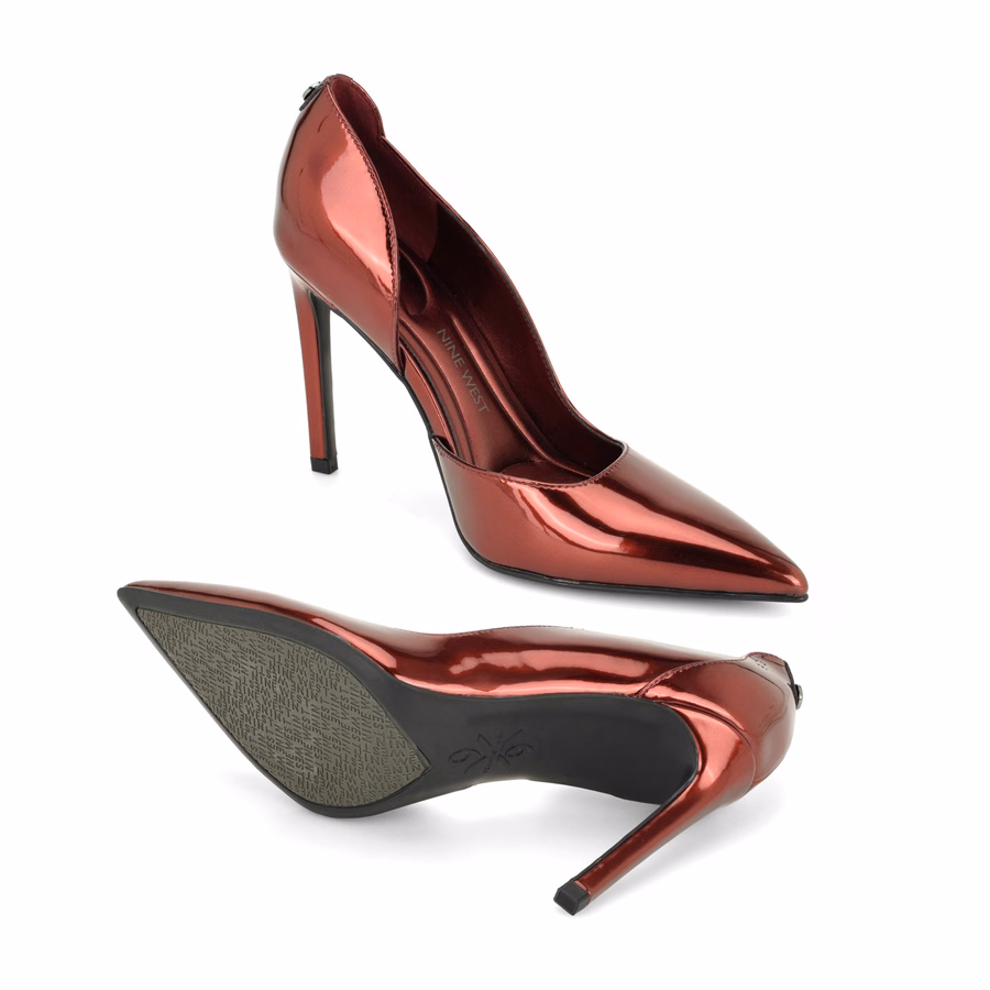 Hanas 9x9 d'Orsay Pumps - Burgundy Metallic
