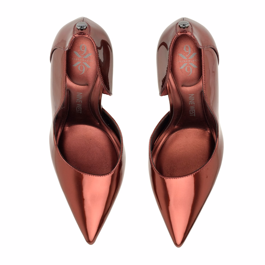 Hanas 9x9 d'Orsay Pumps - Burgundy Metallic